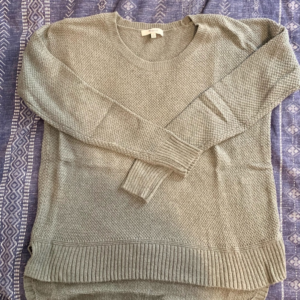 Light Teal Madewell Textured Pullover Sweater